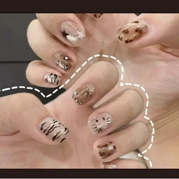 Wild_Safari_Press_On_Nails_Nude_With_Leopard_Print_Zebra_Accents