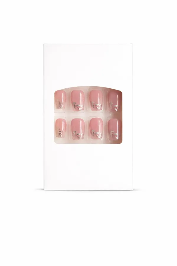 Silver_Sparkle_Press_On_Nails_Soft_Pink_With_Glitter_French_Tips