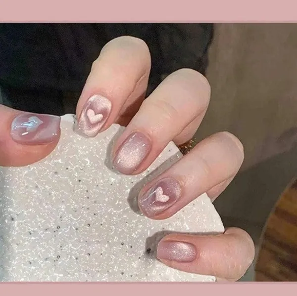 Champagne_Pink_Shimmer_Press_On_Nails