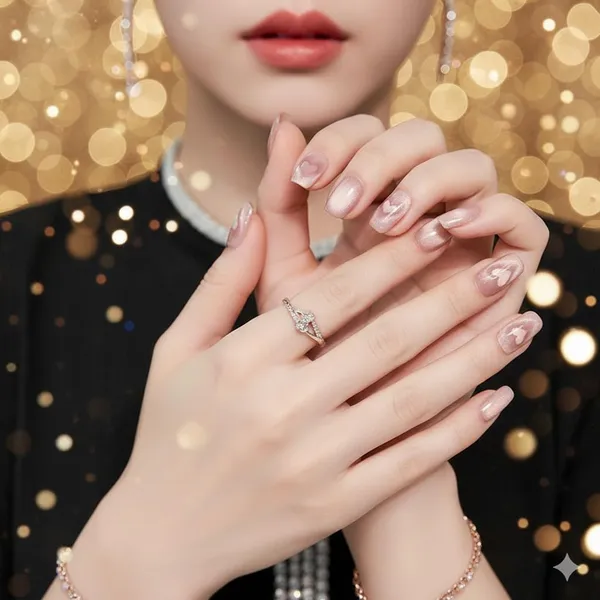 Champagne_Pink_Shimmer_Press_On_Nails