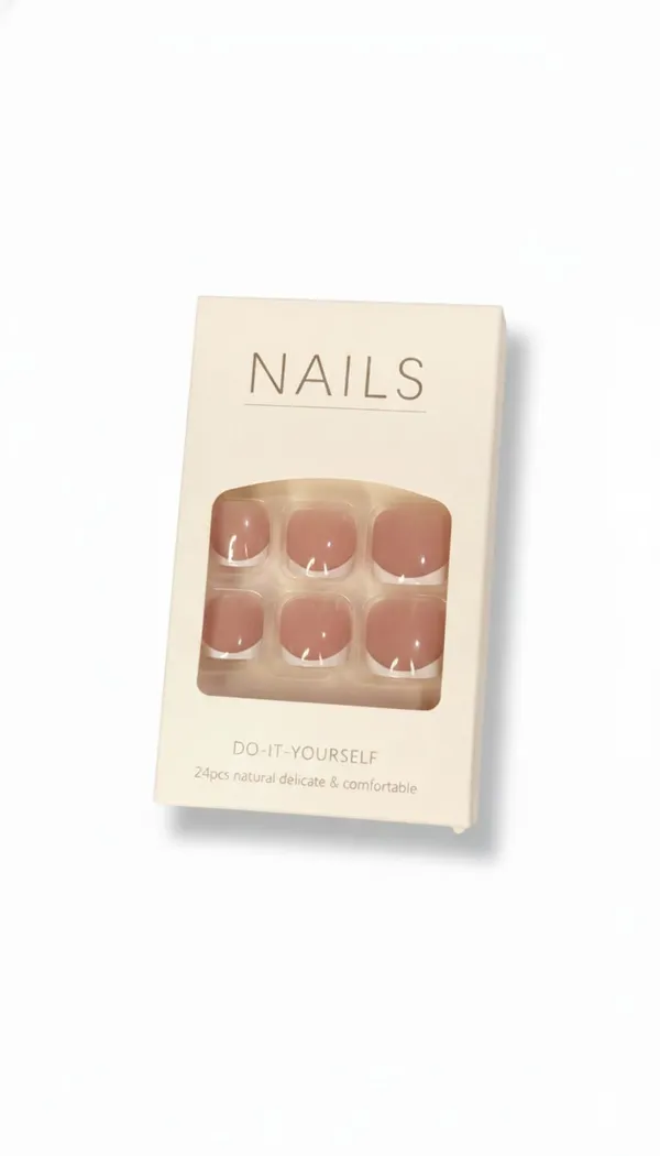 Classic_French_Tip_Press_On_Toenails_24_Pcs_Diy_Salon_Look