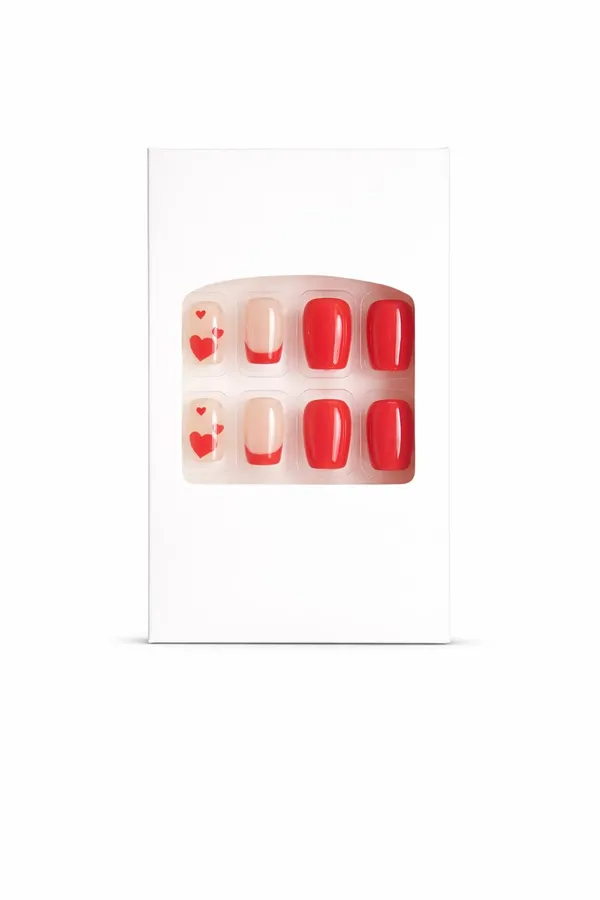 Sweetheart_Press_On_Nails_Red_With_Pink_Heart_Accents