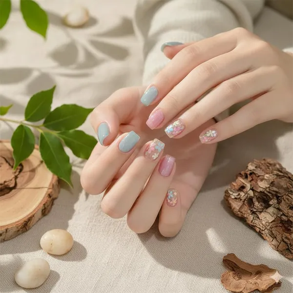 Pastel_Floral_Press_On_Nails_Blue_Pink_24Pcs