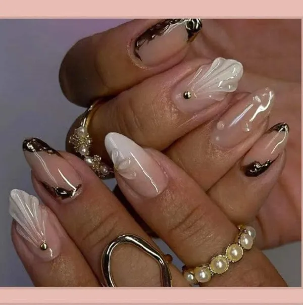 Nude_Gold_Marble_Press_On_Nails_Soft_Pink_With_Brown_Gold_Marble_Crystal_Accents