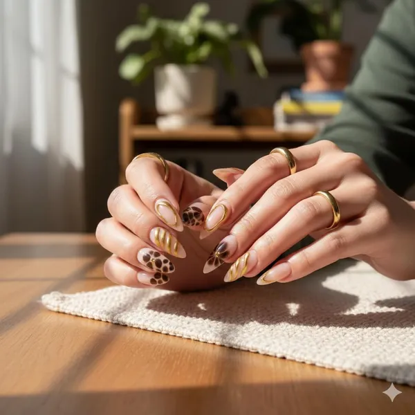 Nude_Animal_Print_Press_On_Nails_Cream_With_Leopard_Zebra_Gold_Accents