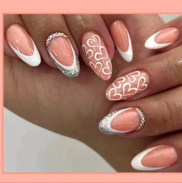 White_Heart_French_Tip_Press_On_Nails_Nude_With_White_Tips_Heart_Art