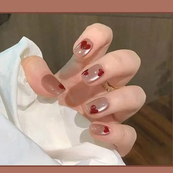 Nude_Heart_Print_Press_On_Nails