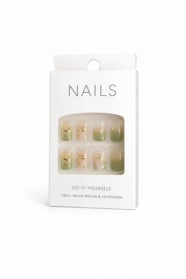 Olive_Daisy_Gradient_Press_On_Nails_Green_Ombre_With_White_Floral_Accents