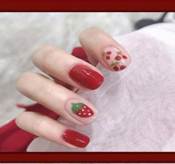 Berry_Delight_Press_On_Nails_Red_With_Strawberry_Cherry_Accents