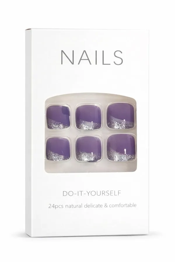 Purple_Silver_Glitter_Press_On_Toenails_24_Pcs_Glam_Diy_Toenails