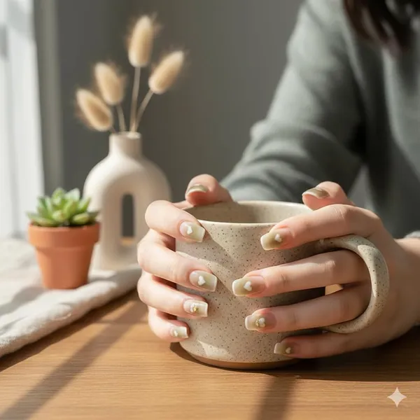 Sage_Heart_Press_On_Nails_Olive_Green_With_Pearl_Heart_Accents