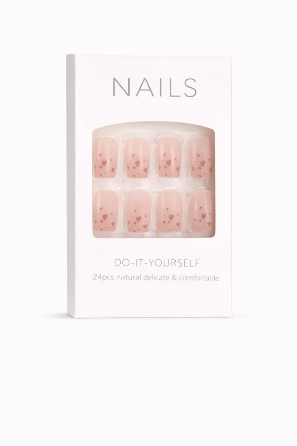 Golden_Confetti_Press_On_Nails_Nude_With_Gold_Foil_Flakes