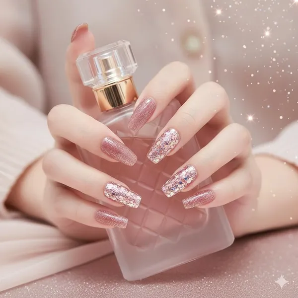 Rose_Gold_Glitter_Press_On_Nails
