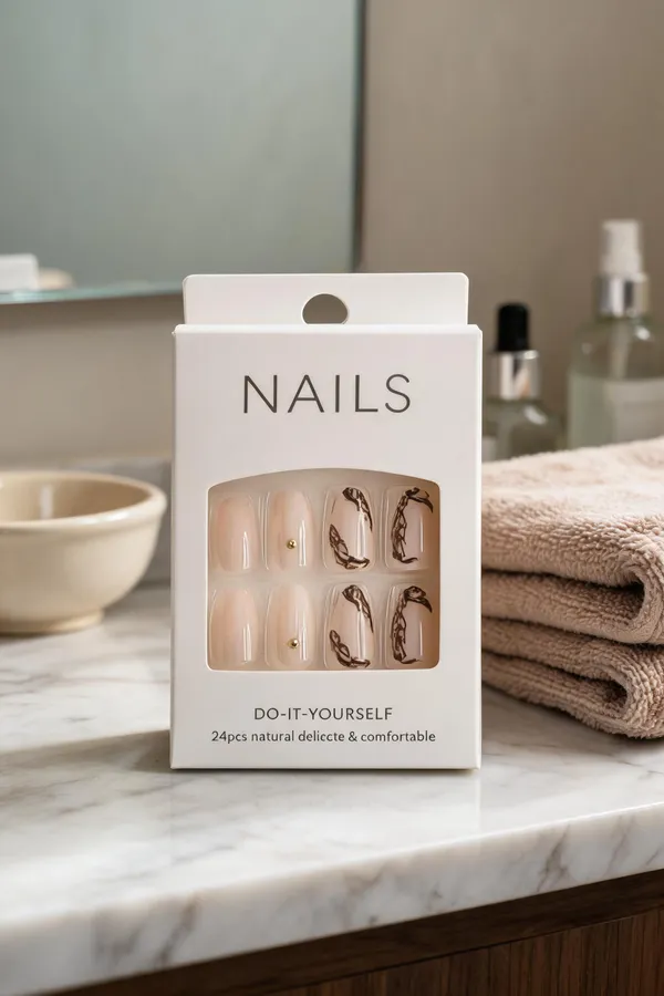 Nude_Gold_Marble_Press_On_Nails_Soft_Pink_With_Brown_Gold_Marble_Crystal_Accents