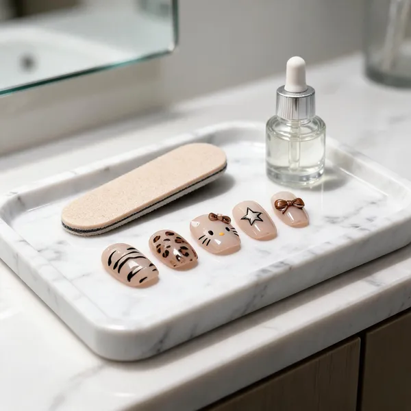 Wild_Safari_Press_On_Nails_Nude_With_Leopard_Print_Zebra_Accents
