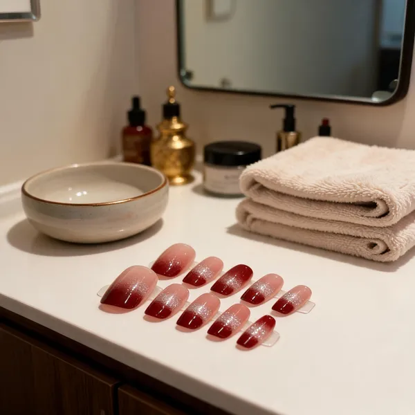 Wine_Red_Glossy_Press_On_Nails