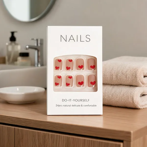 Nude_Heart_Print_Press_On_Nails