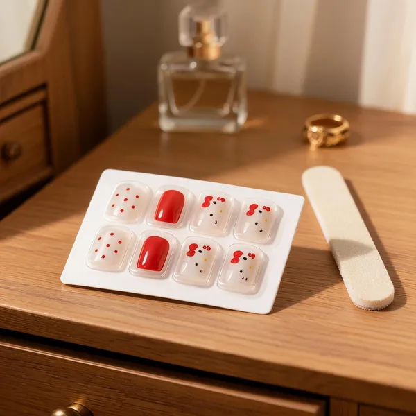 Hello_Kitty_Press_On_Nails_Red_White_With_Cute_Character_Accents