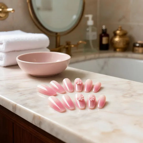 Pink_Ombre_Flower_Press_On_Nails_Nude_To_Pink_Gradient_With_3D_Floral_Accents
