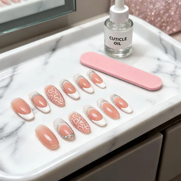 White_Heart_French_Tip_Press_On_Nails_Nude_With_White_Tips_Heart_Art