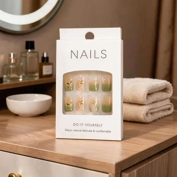 Olive_Daisy_Gradient_Press_On_Nails_Green_Ombre_With_White_Floral_Accents