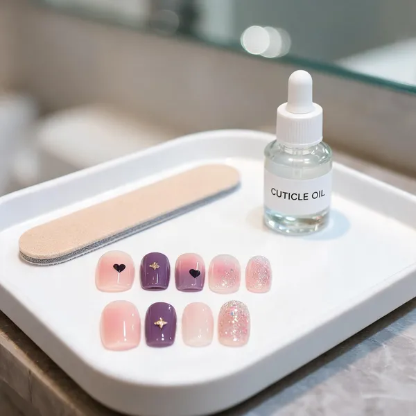 Pastel_Rainbow_Press_On_Nails_Pink_Purple_Yellow_Glitter_Mix