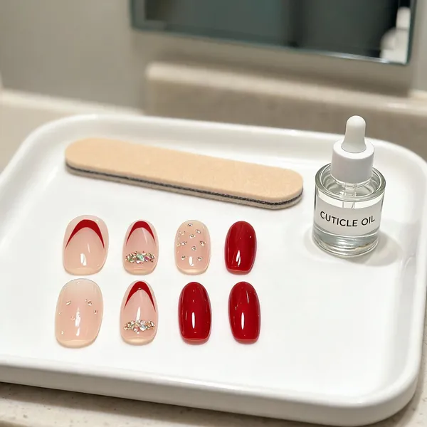 Red_Chevron_French_Tip_Press_On_Nails_Nude_With_Red_V_Tips_Crystal_Accents