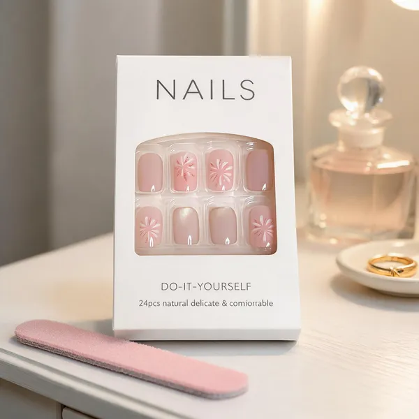 Blush_Pink_Floral_Press_On_Nails