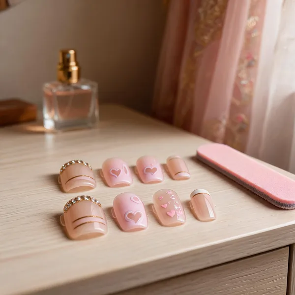 Pink_Heart_French_Tip_Press_On_Nails_Nude_With_White_Tips_Heart_Accents