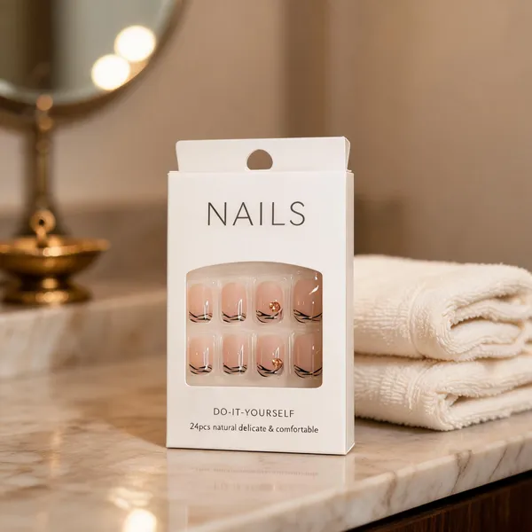 Nude_Gold_Leaf_French_Tip_Press_On_Nails_Soft_Pink_With_Gold_Foil_Crystal_Accents