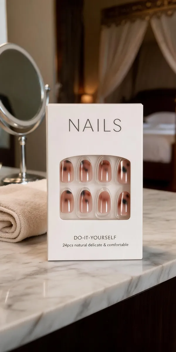 Smoky_Chrome_Press_On_Nails_Nude_With_Metallic_Brown_Tips