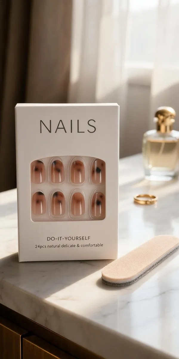 Smoky_Chrome_Press_On_Nails_Nude_With_Metallic_Brown_Tips
