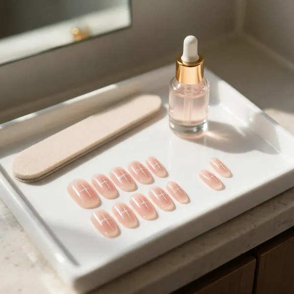 Rose_Quartz_Sparkle_Press_On_Nails_Nude_To_Pink_Gradient_With_Glitter