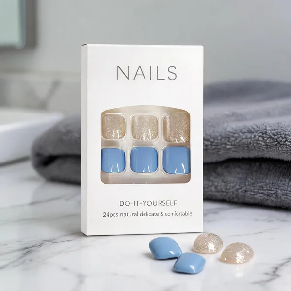 Blue_Shimmer_Glitter_Press_On_Toenails_24_Pcs_Stylish_Diy_Toenails