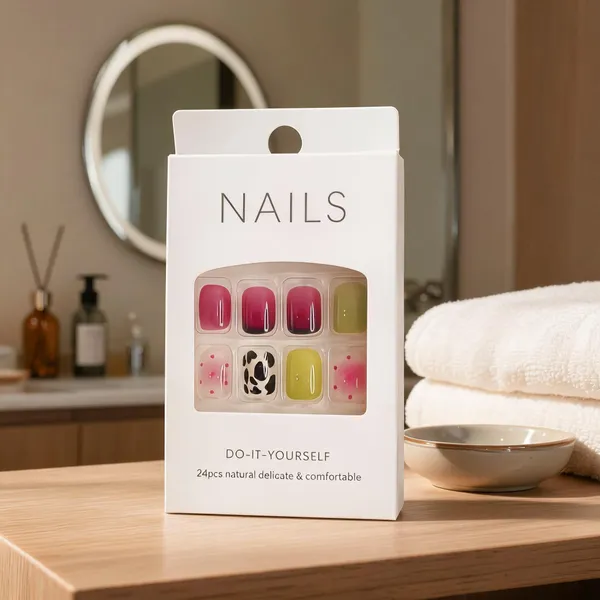 Wild_Berry_Mix_Press_On_Nails_Burgundy_Pink_Olive_Cow_Print