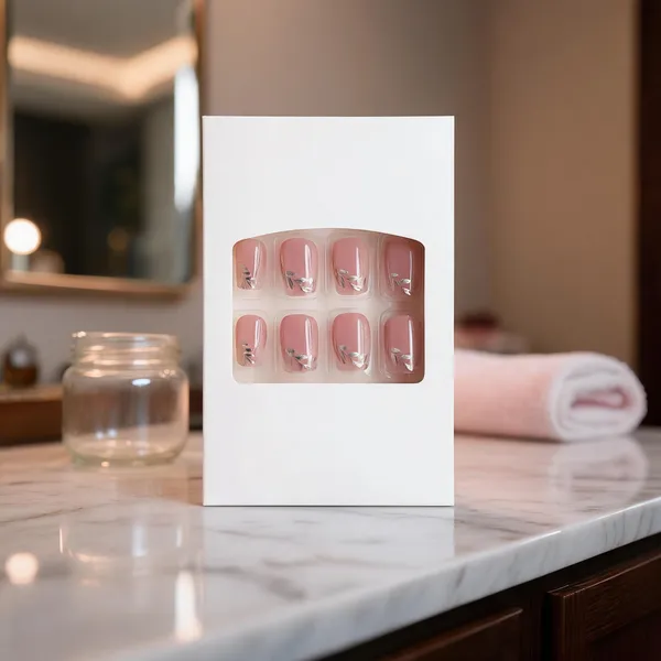 Silver_Sparkle_Press_On_Nails_Soft_Pink_With_Glitter_French_Tips