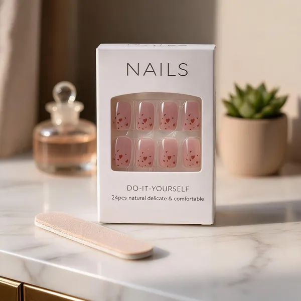 Golden_Confetti_Press_On_Nails_Nude_With_Gold_Foil_Flakes