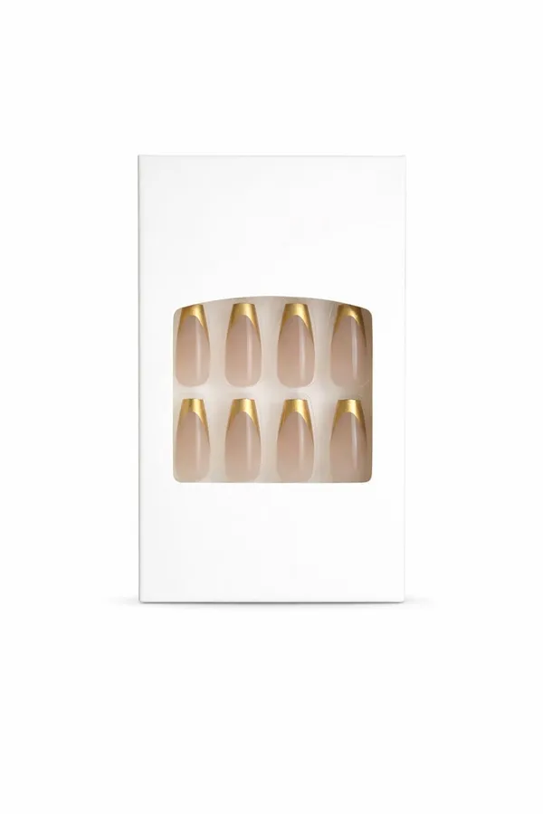 Nude_Gold_Tip_Press_On_Nails_24_Pcs