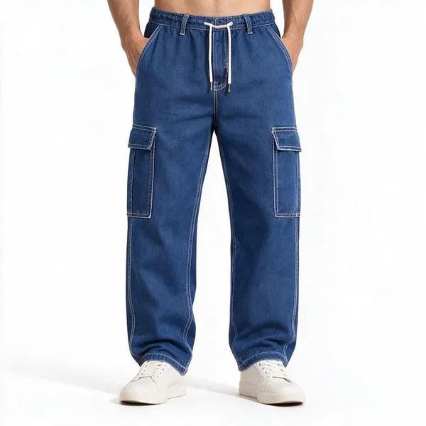 Blue_Kids_Drawstring_Jeans_For_Unisex