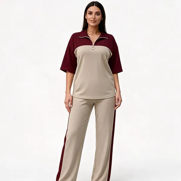 Maroon_Cotton_Relaxed_Fit_Night_Suit_For_Women