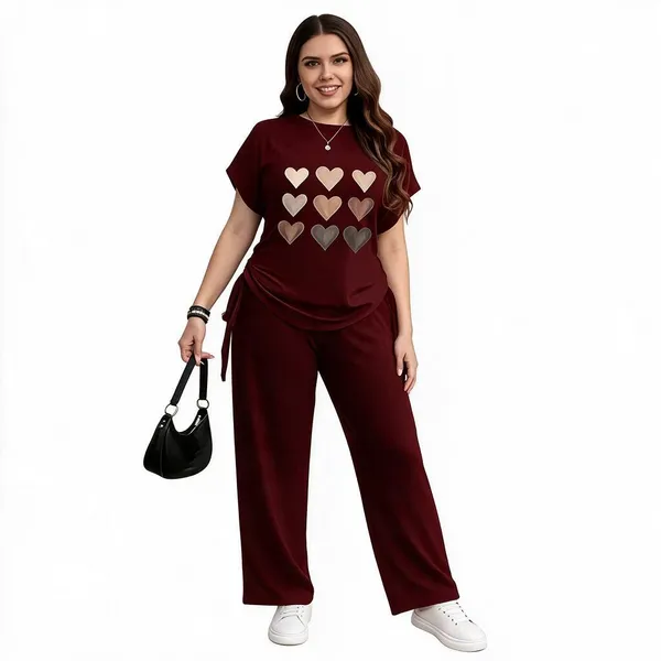 Maroon_Cotton_Relaxed_Fit_Night_Suit_For_Women