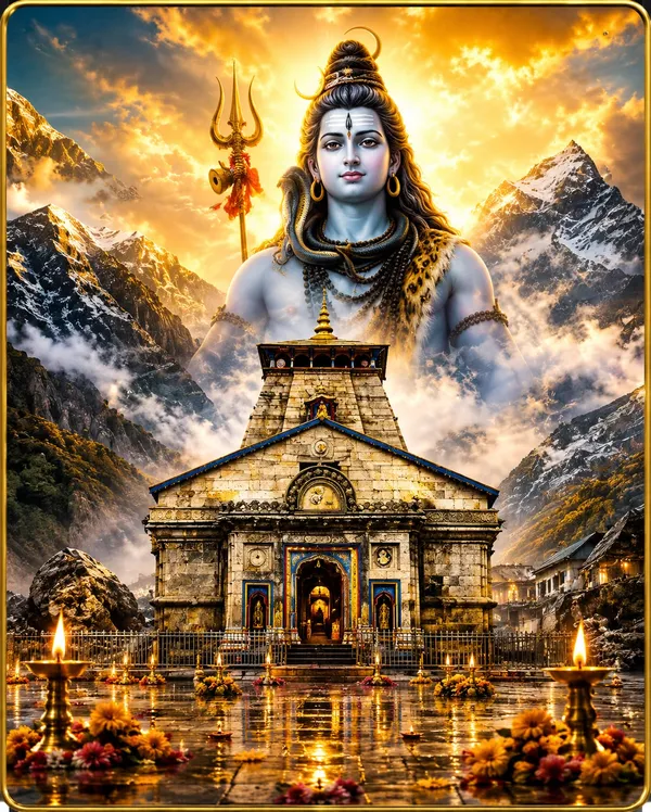 Kedarnath_Mahadev_Blessing_Painting