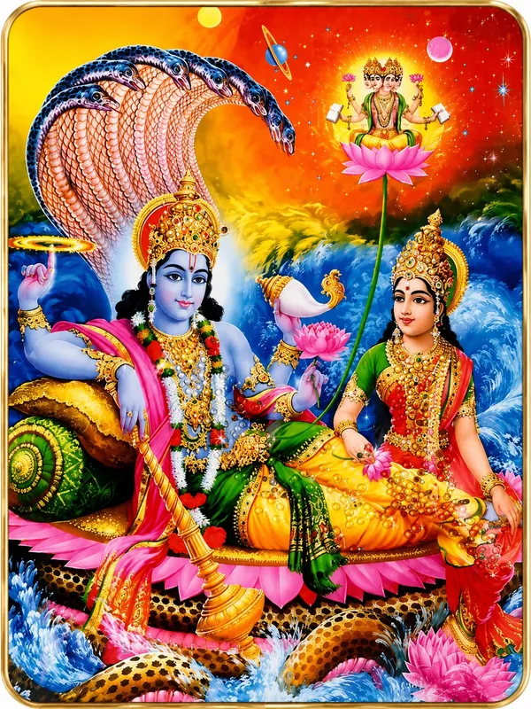 Vishnu_Lakshmi_Kshir_Sagar_Painting