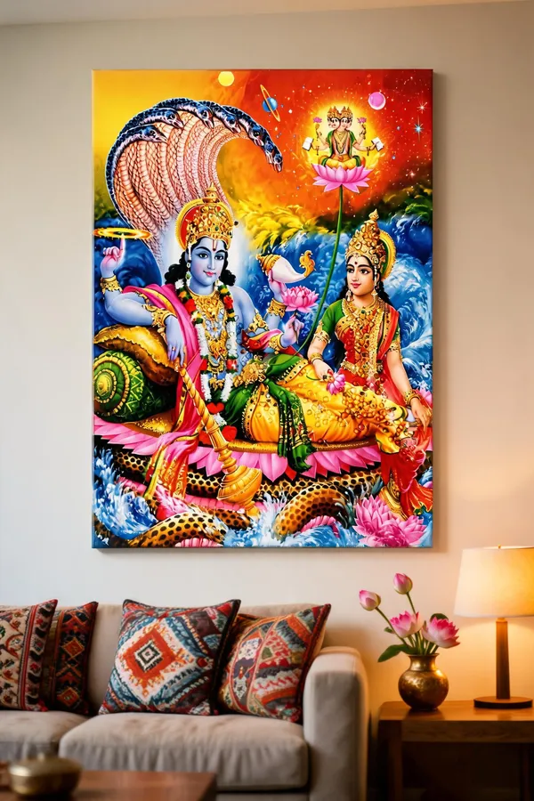 Vishnu_Lakshmi_Kshir_Sagar_Painting