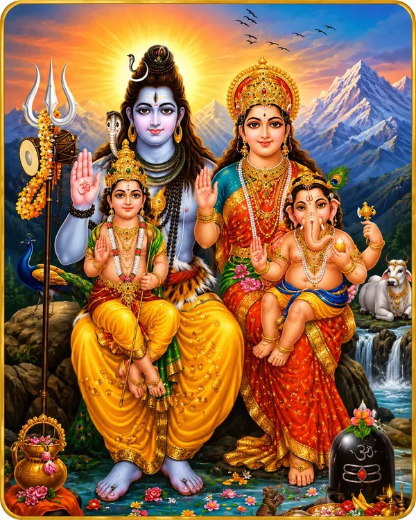 Shiv_Parivar_Family_Painting