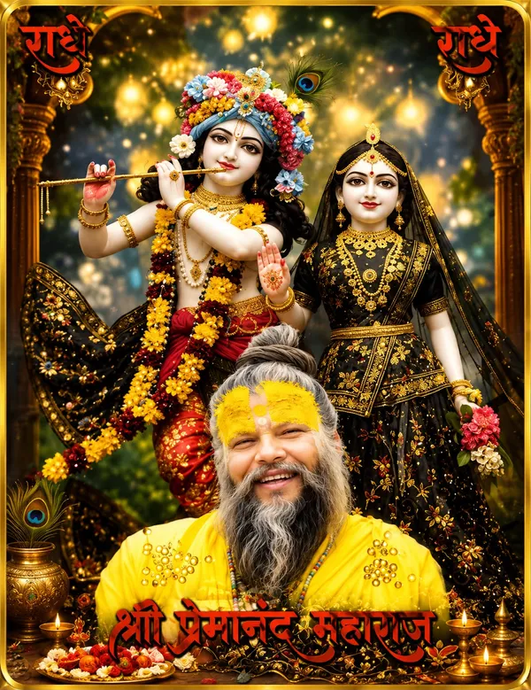 Shri_Premanand_Ji_Maharaj_with_Radha_Krishna_Painting