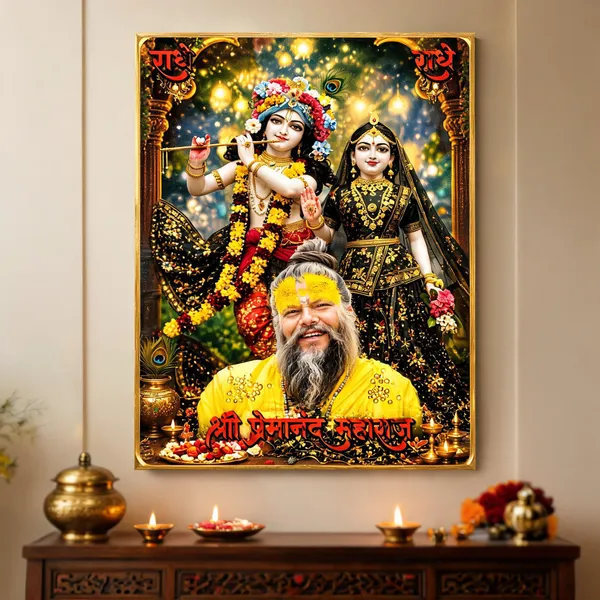Shri_Premanand_Ji_Maharaj_with_Radha_Krishna_Painting