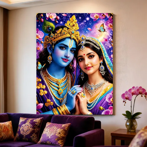 Radha_Krishna_Orchid_Galaxy_Painting