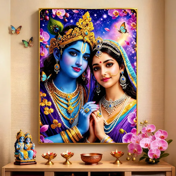 Radha_Krishna_Orchid_Galaxy_Painting