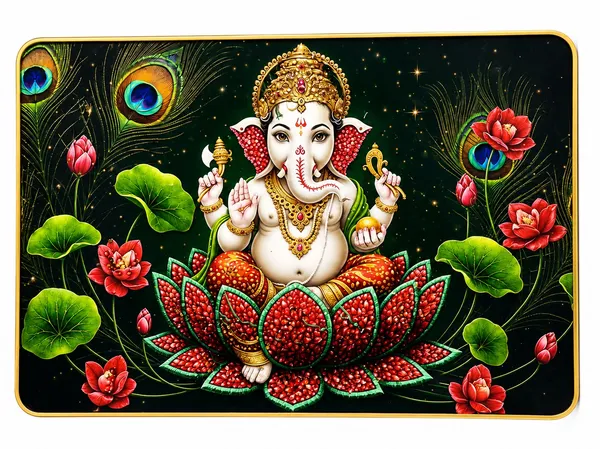 Shri_Ganesh_Lotus_Blessing_Painting